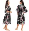 Silk Kimono Robe Bathrobe Women Satin Robe Silk Robes Night Sexy Robes Night Grow For Bridesmaid Summer Plus SizeS-XXXL 010412 ► Photo 2/6