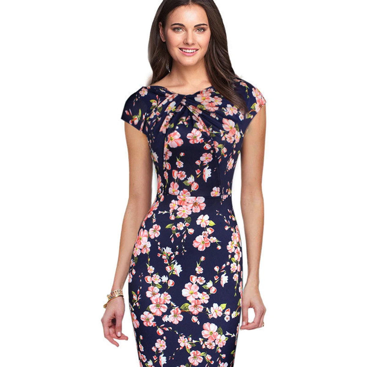 Summer Formal Women Pencil Dress Short 