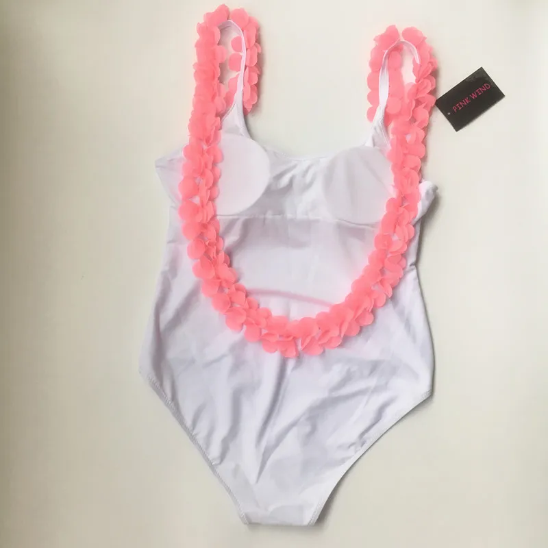 

Brazilian Pink Floral Cut Out Swimwear 2019 Sexy Backless 3D Flower One Piece Swimsuit Women Maillot De Bain Femme Bathing Suit