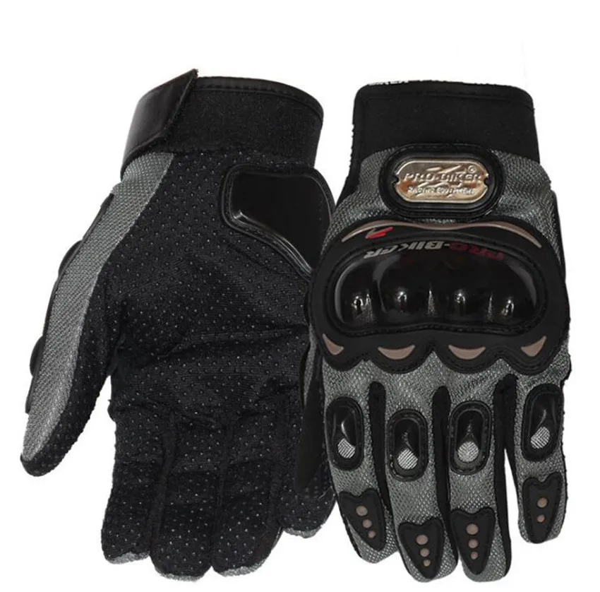 

Gray Cool Motorcycle Gloves Moto Racing Gloves Knight Leather Ride Bike Driving Bmx Atv Mtb Bicycle Cycling Motorbike