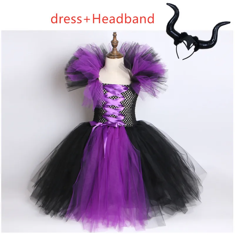 Explosion Maleficent костюм злой королевы для девочек Маскарадные костюмы ведьмы нарядное