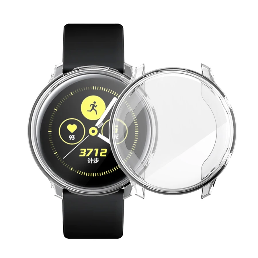 

For Samsung Galaxy Watch Active Case Soft TPU Clear Full Cover Shell Bumper Screen Protector for Galaxy Watch Active Accessories