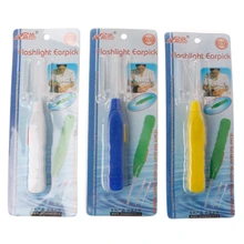 Фонарик чистый палочка для ушей уши очиститель светодиодный свет нескользящий средство длоя удаления воска чистый ухо случайный цвет