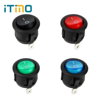 

iTimo 4pcs/Set 220V ON-OFF Illuminated Round Rocker Switch