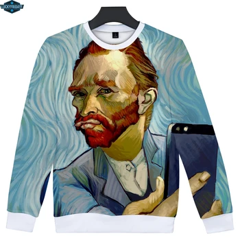 

New Van Gogh Sweatshirts Fashion Series 3D Print Hoodies Black Male Men/Women Cool Hip Hop Hoodie Plus Size XXS-4XL