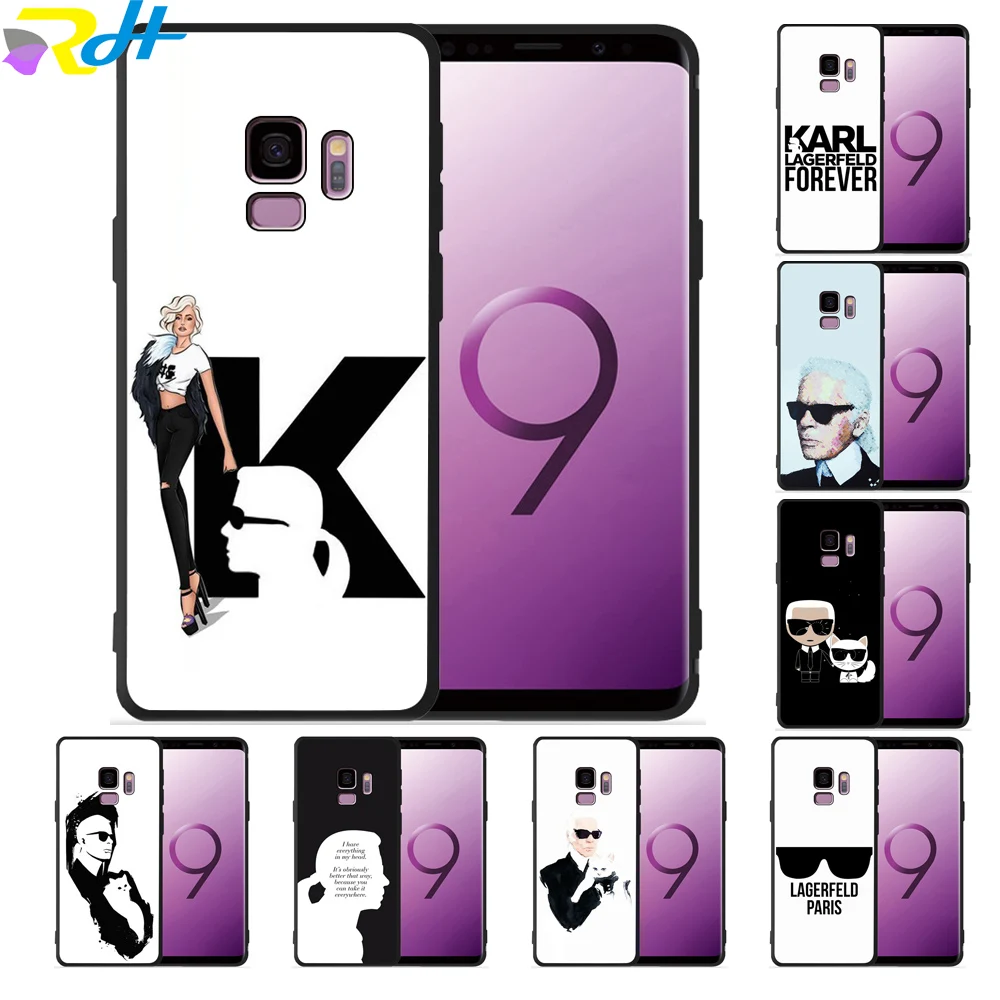 

Soft Black silicone TPU Cover for Samsung Galaxy J4 J6 2018 Case Karl Lagerfeld for Samsung J3 2017 J4 J6 J8 Plus Coque Etui