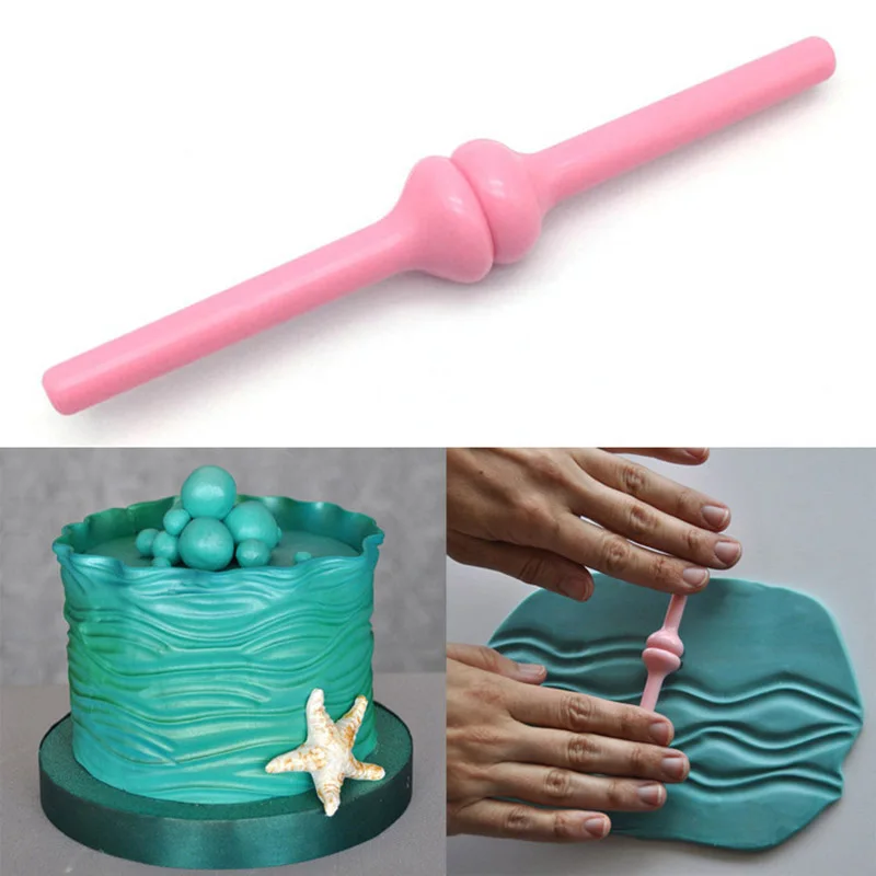 

13cm Plastic Fondant Cutter Cake Mold Fondant Mold Fondant Cake Decorating Tools Sugarcraft Wave Stripe Maker For Cake Decor