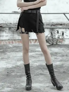 

Punk Rave Women's Punk High Slit Irregular Frilled Skirt PQ528BQ Asia Size(S-L)