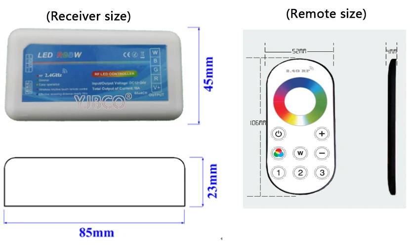 Ультра тонкий сенсорный 2,4 г 3 зоны Беспроводной удаленный один Цвет/CT/RGB/RGBW светодиодный диммер контроллер для светодиодный полосы света