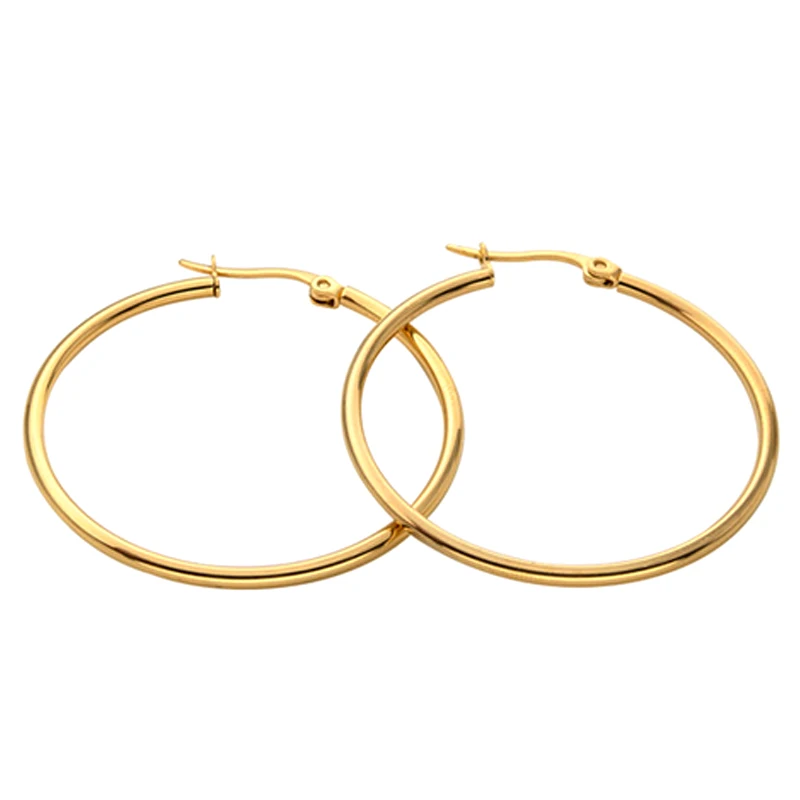 

Fashion Golden/Silvery Hoop Earrings Large Ring Big Circle Smooth Simple Exaggeration Personality Wild