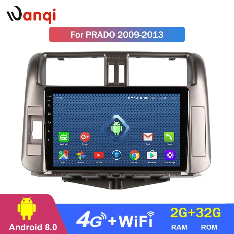 

4G Lte All Netcom Car Radio Multimedia Android 8.0 Video Player Navigation GPS For Toyota LAND CRUISER PRADO J150 2009-2013