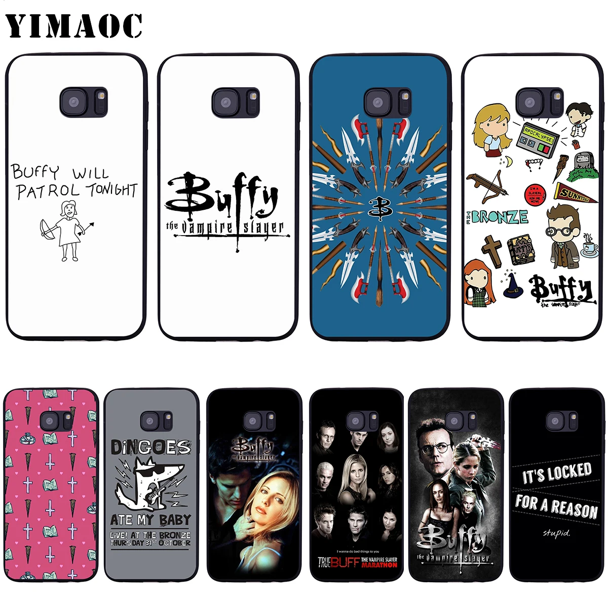 Чехол YIMAOC для Samsung Galaxy A7 A8 A9 A10 A20 A30 A40 A50 A70 M10 M20 M30 S10e J6 Plus|Бамперы| |