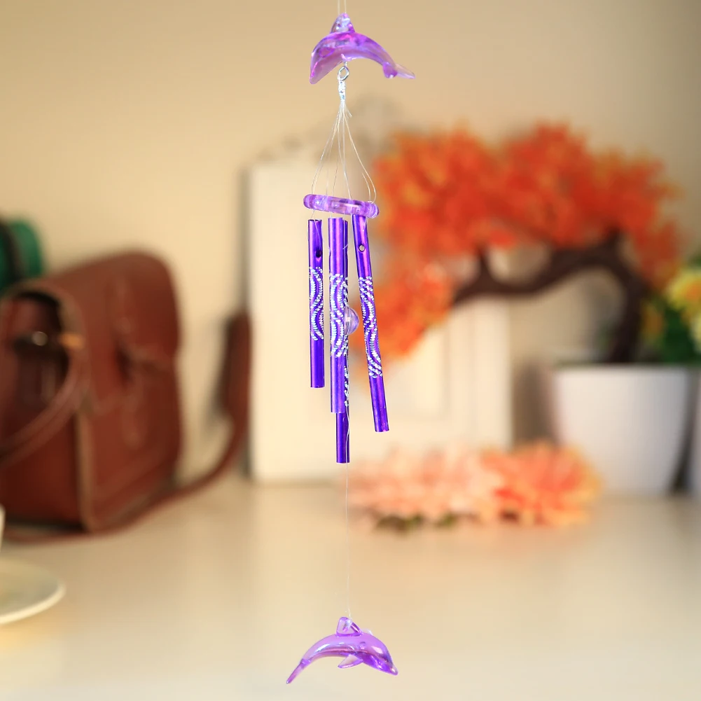 

Dolphin Wind Chime Bell Pipe Home Hanging Decor Decorations Creative Blessing
