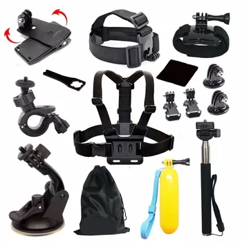 

osmo action accessories 15-in-1 Head Chest Hand Mount Floating Monopod Pole for dji osmo action gopro hero 8 7 6 sjcam
