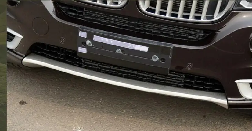 Высокое качество ABS хромированная краска для автомобиля передние+ задние защитные бамперы защита противоскользящая пластина подходит для BMW F15 X5 X5