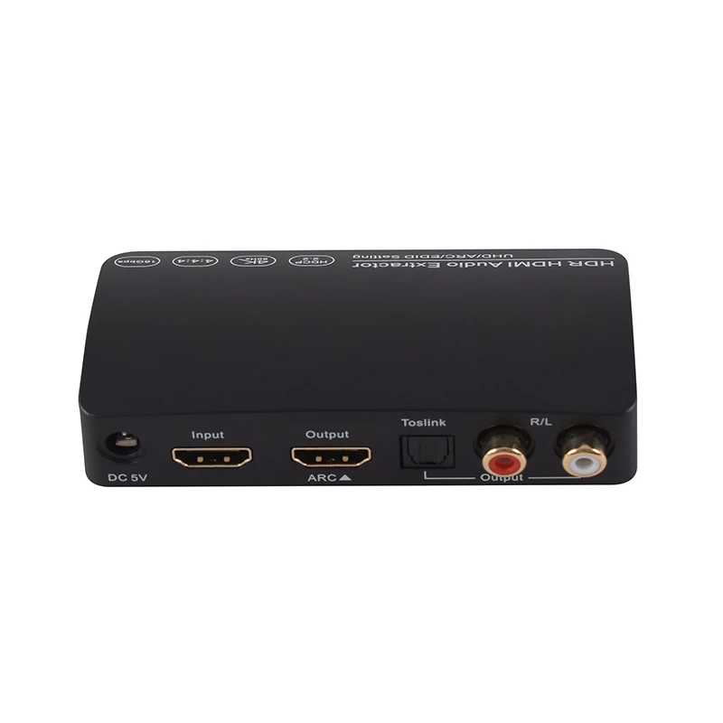 18 Gbps 4k HDMI Switch Splitter with Toslink Analog Audio Extractor Supports ARC, 3D 1080P 4K for PC Laptop XBOX 360 PS4 Switch