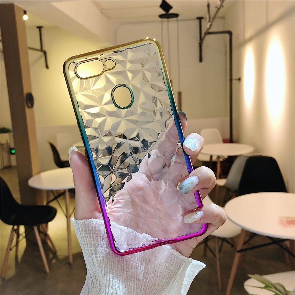 Plating 3D Gradient Diamond Texture Case For XiaoMi RedMi 6A 5A 4A Cover Soft Full Silicone 6 Pro 5 Plus Note |