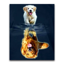 5d обычай алмаз живопись золотой ретривер собака вышивка крестиком Рождество Санта-Клаус дар home decor pintura стразами ponto cruz