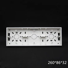 10pcs 3-Gang 86 Type Wall Mounted Switch Box Universal Switch Socket Bottom Box Mounted Wire Box 260*86*32mm Free Shipping