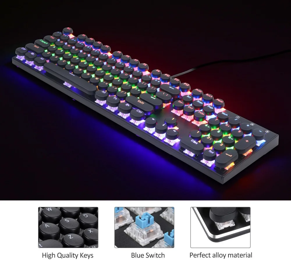 mechanical keyboard 104 round vintage1