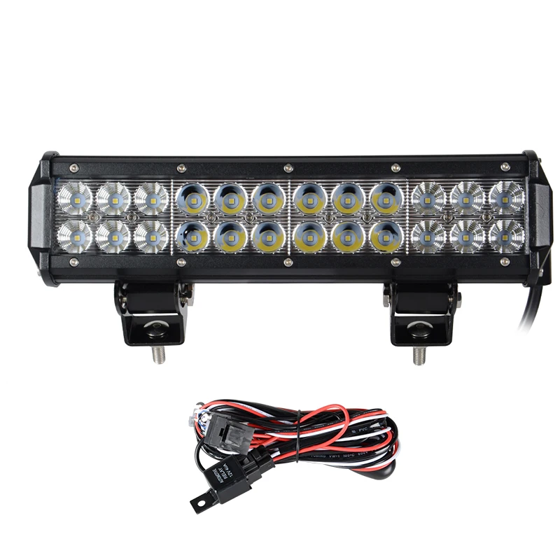 12" inch 72W LED Work Light Bar for Offroad Tractor Boat 4WD 4x4 Hummer Truck SUV ATV Combo Beam 12v 24v With CREE LED Chips