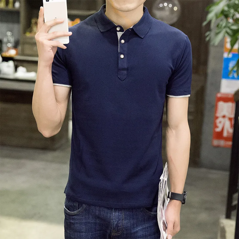 

Summer short sleeve men's breathable