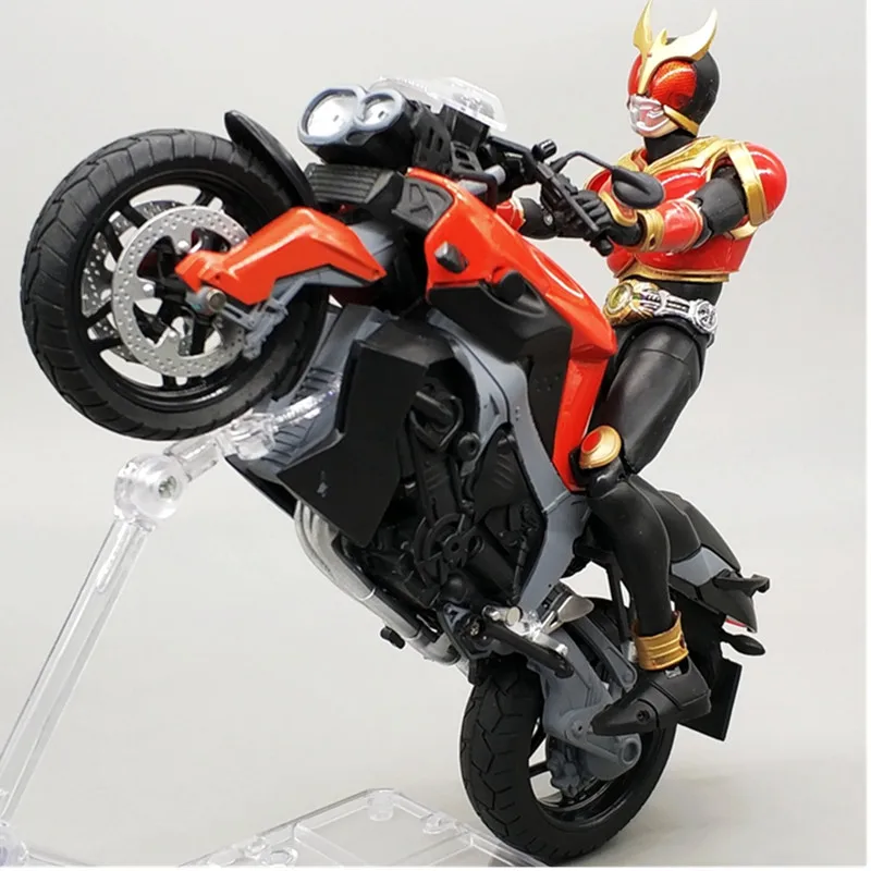 

New hot SHF Masked Rider Kuuga with Motorcycle + doll bracket Kamen Rider Action Figure Model Toys 16cm