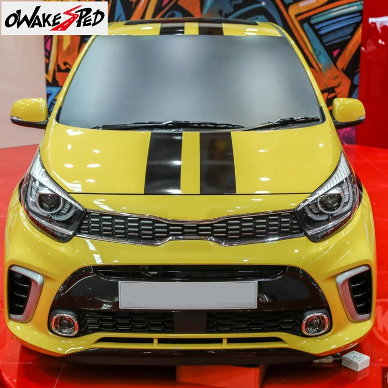 

Car Hood Sticker Racing Sport Graphics Auto Heat Roof Tail Decor Decal High Quality Vinyl Stickers For KIA Picanto