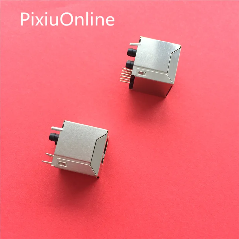 2Pcs Yt2035 Connectors Rj45 5224 Belt Lamp Vertical Socket Network Interface 8P8C Brass Pin huismerk kopen in de aanbieding