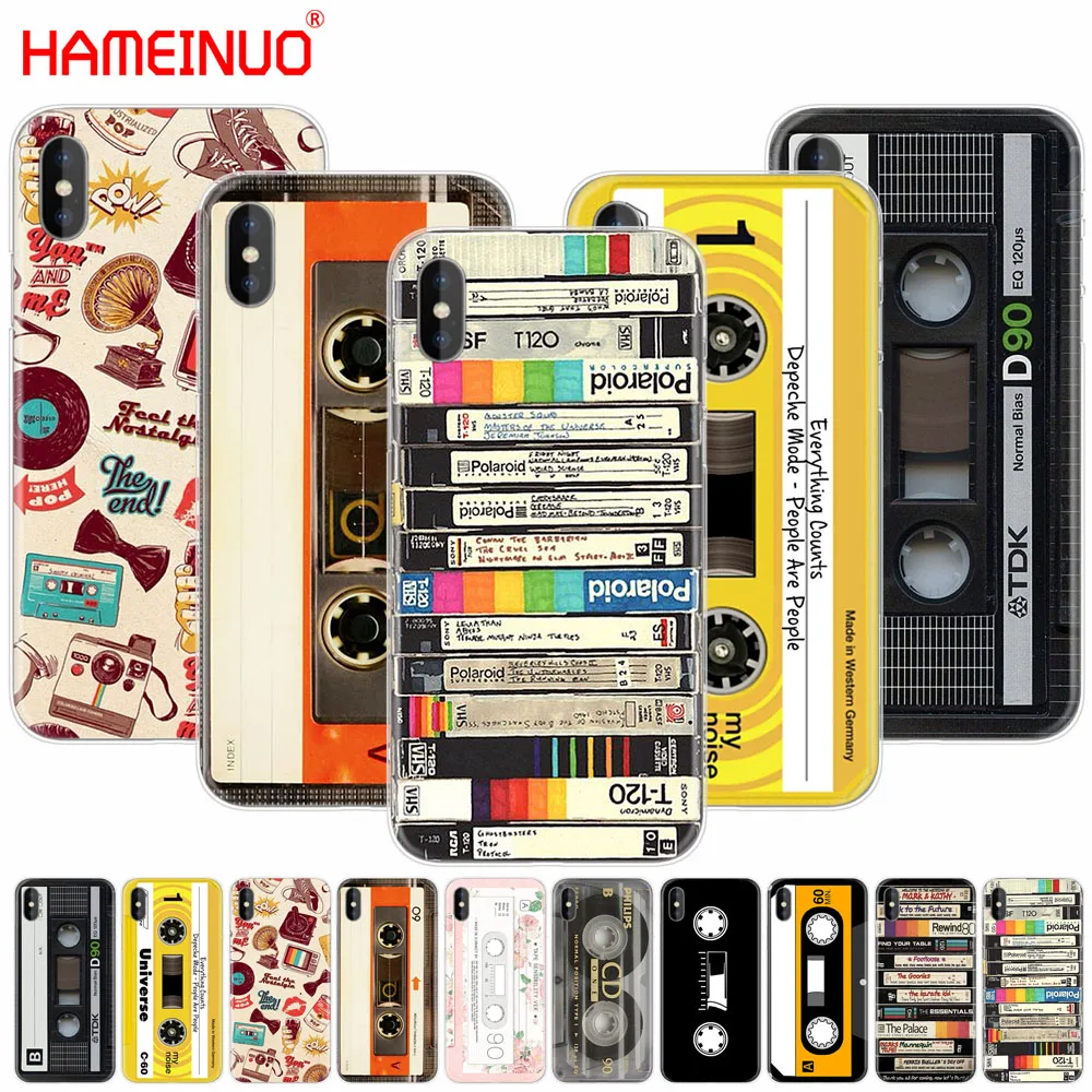 

HAMEINUO RETRO CLASSIC CASSETTE Unique Design cell phone Cover case for iphone X 8 7 6 4 4s 5 5s SE 5c 6s plus