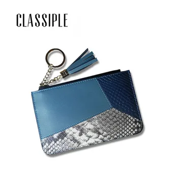 

Split Leather Women Wallets Alligator Cion Purse Lady Purse Zipper Tassel Female Wallet For Coin Ladies Thin Wallet Panelled Bag