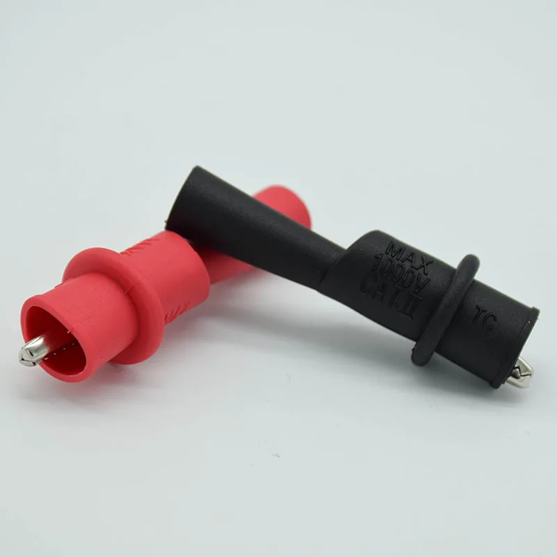 Insulated MultiMeter Test Lead Meter Alligator Clip Crocodile Clamp Probe For Test Tool Accessory 2pcs