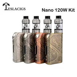 Оригинал Тесла Nano 120 Вт комплект Nano TC поле Mod Vape с H8 бак Teslacigs электронная сигарета vaporizador комплект e papieros