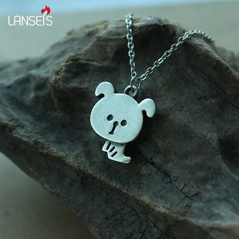 

Lanseis 20pcs cute animal necklace pendant women Kawaii Puppy Dog pendant