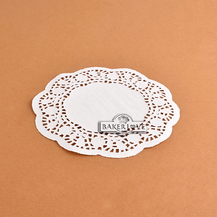 BAKEST 500 шт в партии 5,5 дюйм белый круглый бумажная Кружевная салфетка инструменты для выпечки торта