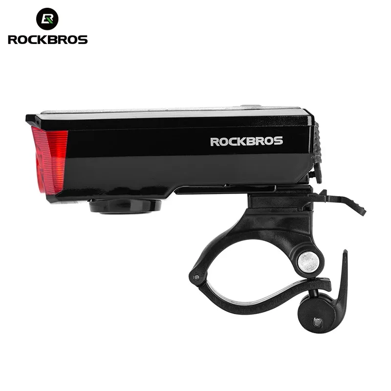 Excellent Rockbros Bicycle Light IPX4 Waterproof Bicycle Headlights 2000 mAh USB Solar Charging Bike Light Bike Bell 120 dB Smart Switch 5