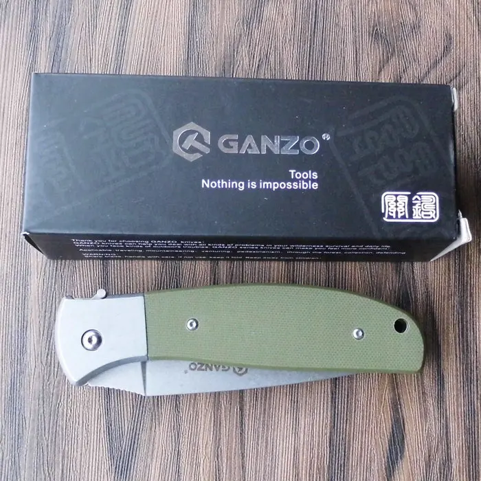 58 60HRC Ganzo G7482 440C лезвие G10 Ручка складной Ножи выживания инструмент Отдых на