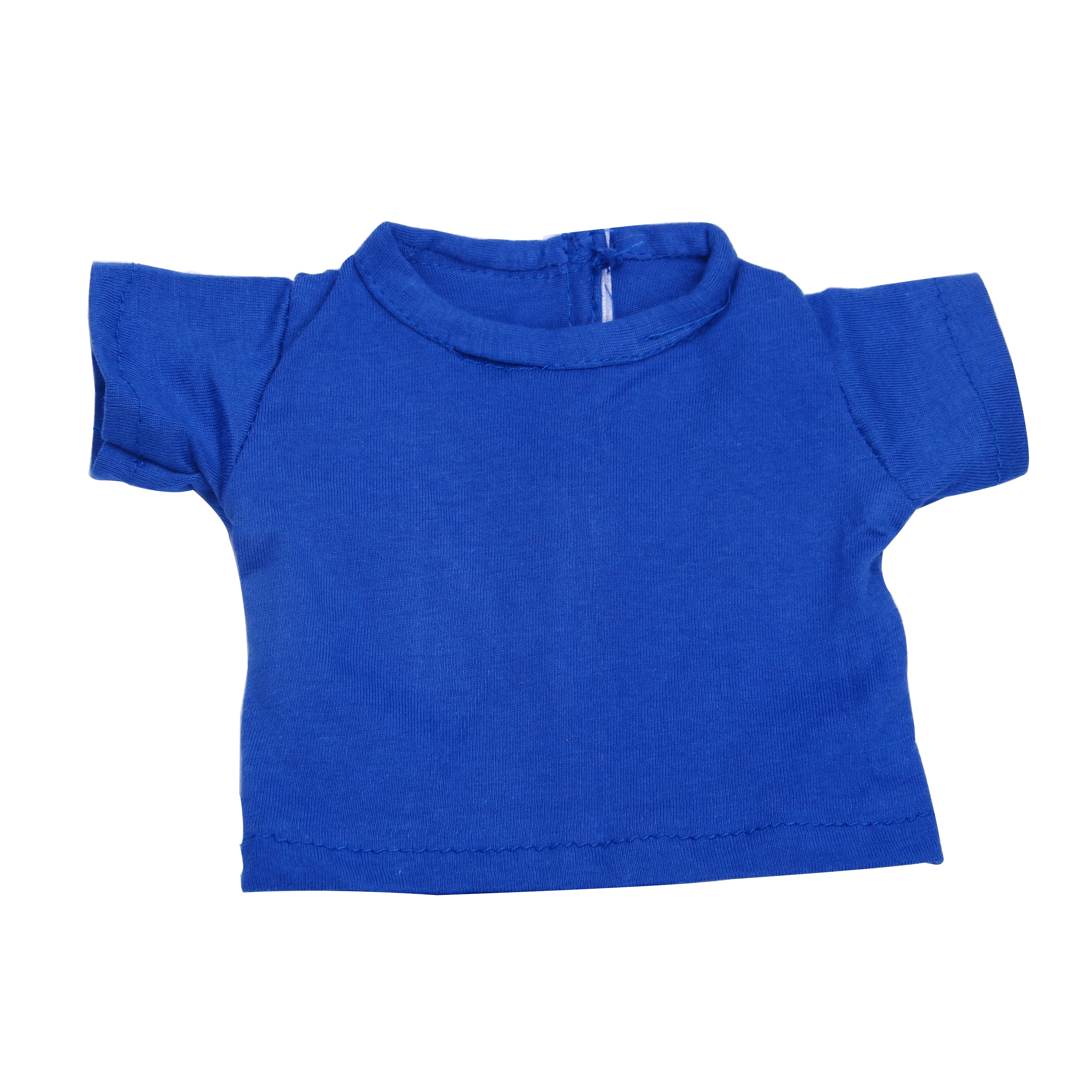 LUCKDOLLSolid цвет Женская футболка и трусики подходит 18 дюймов Американский 43 см Одежда для кукол аксессуары, игрушки для девочек, поколение, день рождения