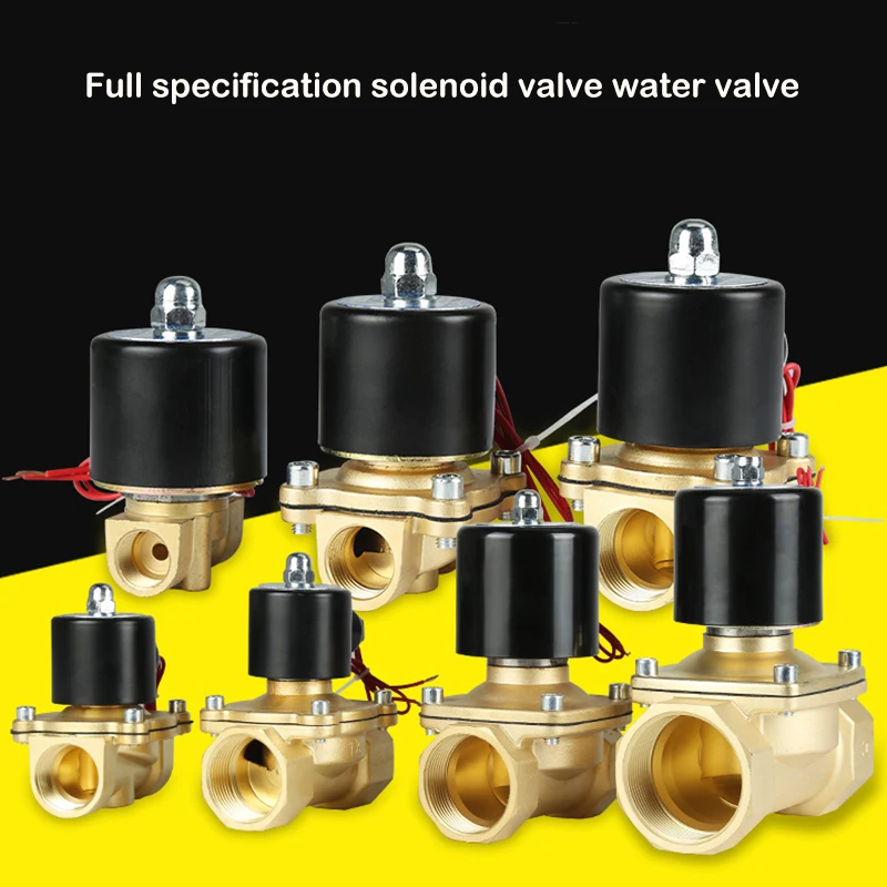 Нормально закрытый Соленоидный клапан 1/4 &quot 3/8&quot 1/2 3/4&quot AC220V DC12V/24 V Электрический