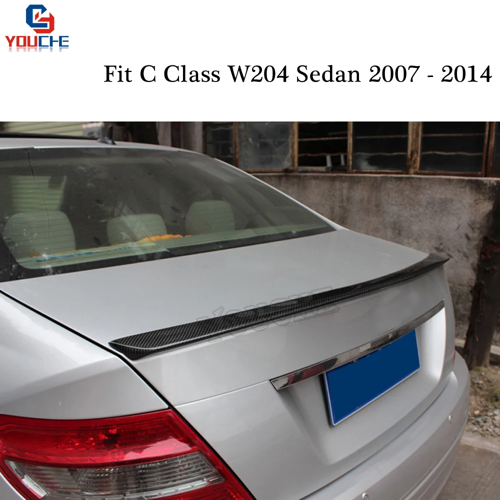 Задний спойлер W204 AMG из углеродного волокна для Mercedes C Class Sedan/купе 2007 2014 C180 C200 C250 C300