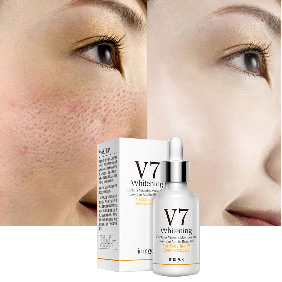 

Images V7 Whitening Essence Contains Vitamins Moisturizing Serum Anti Wrinkle Hydrating Skin Care Face Hyaluronic Acid
