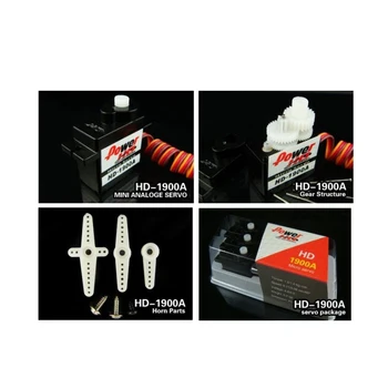 

Hot!! 2pcs/lot 100% orginal Power HD HD-1900A Mini Size High Speed Analog Servo 9G