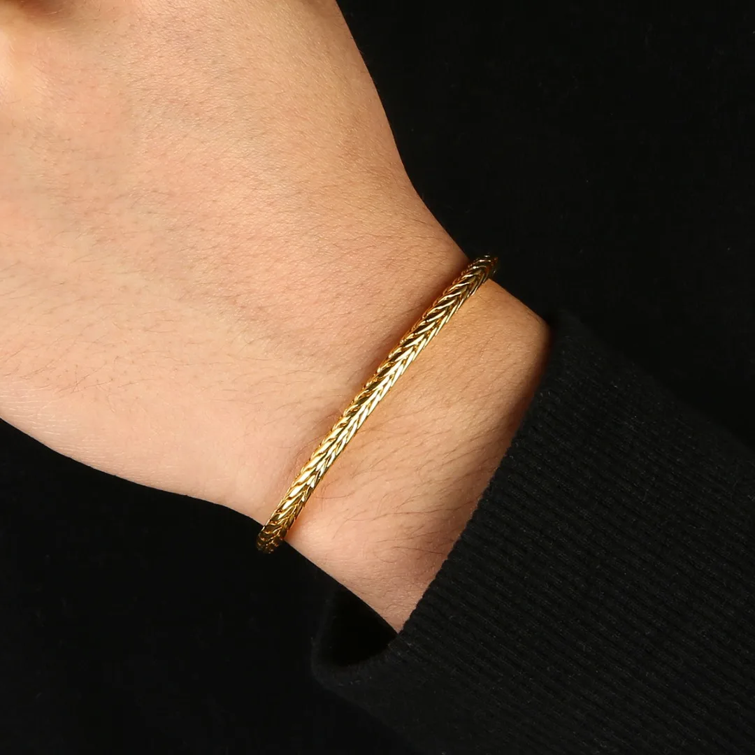 3 Colors Hip Hop Punk Foxtail Chain Wristband For Men Jewelry Punk Statement Female Link Charm Bracelet Bangle pulseira feminina