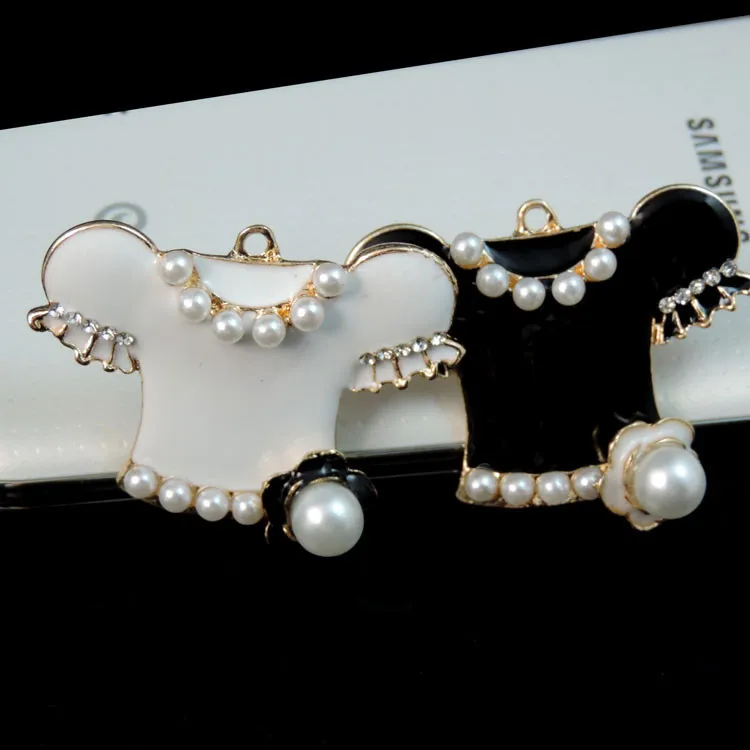 

4pcs per lot Rhinestone Cell Phone DIY Alloy Clothes flower Decoration charms
