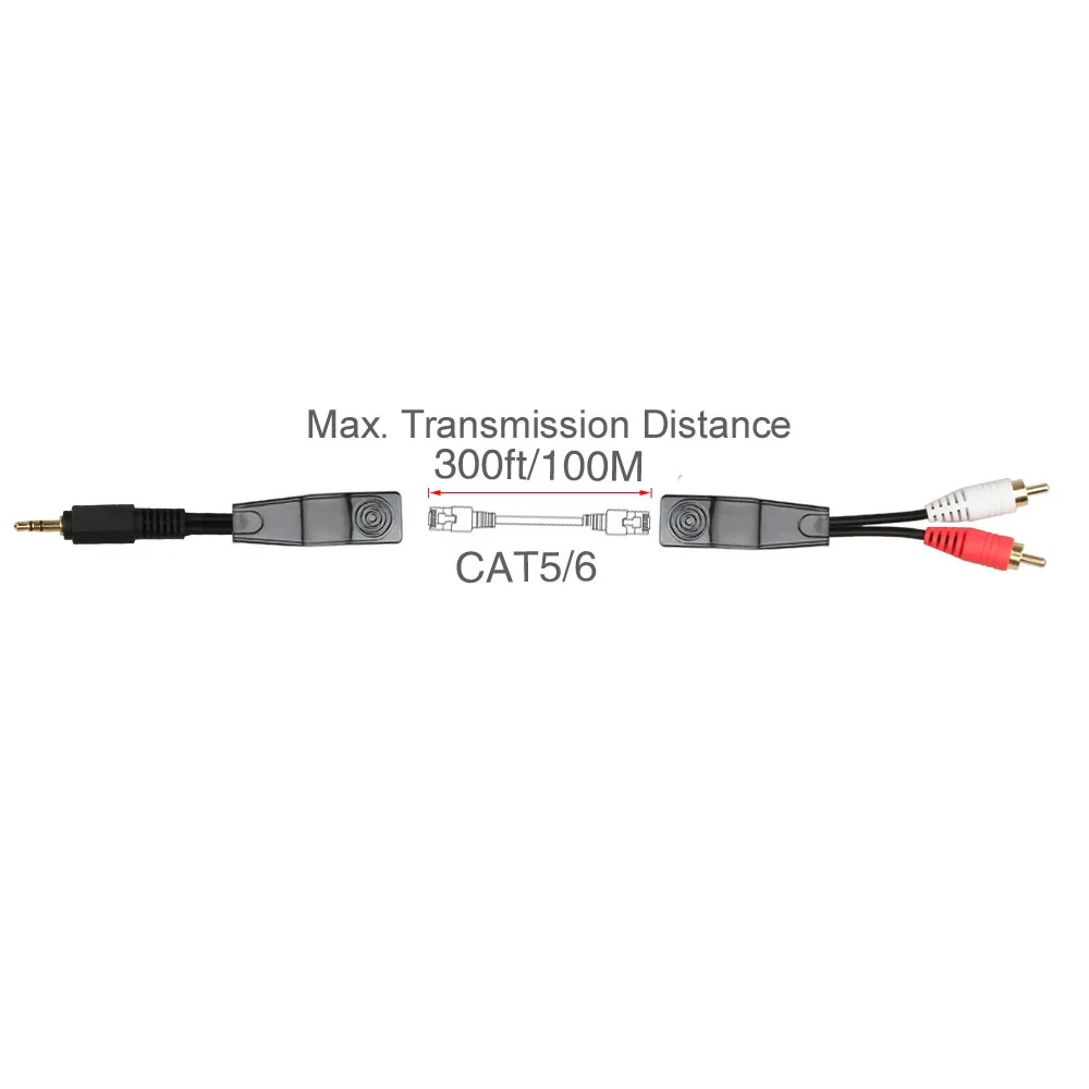 Удлинительный кабель Relper Lineso 100 м от 3 5 мм до 2 RCA Extneder 2x dc3 RCA|cable extension|cable audio extensioncat5