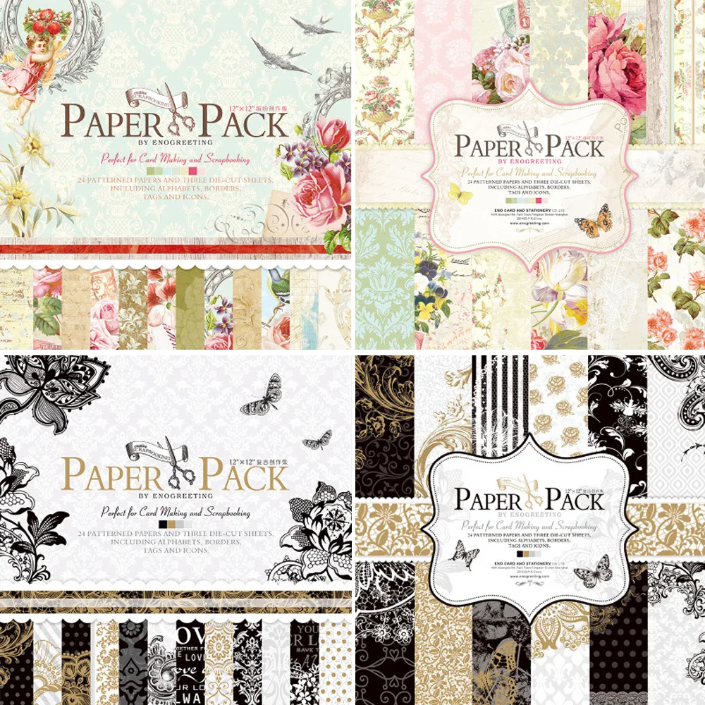 Buy 12 inch Vintage Paper Pack For Scrapbooking and