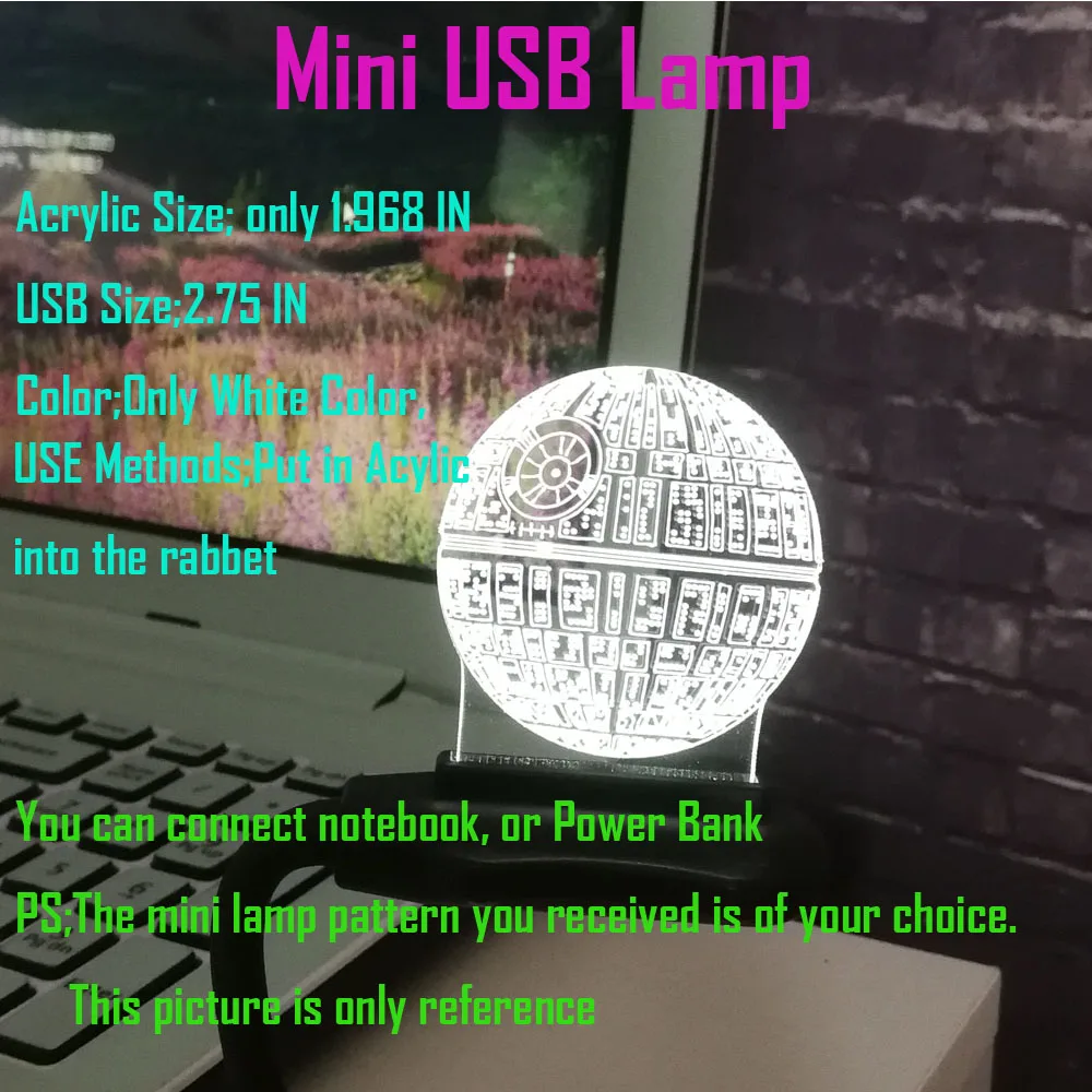  Star Wars Lamp Death Star Theme 3D Lamp R2D2 BB-8 Darth Vader Knight LED Baby Table NIGHT LIGHT Car - 32846081584