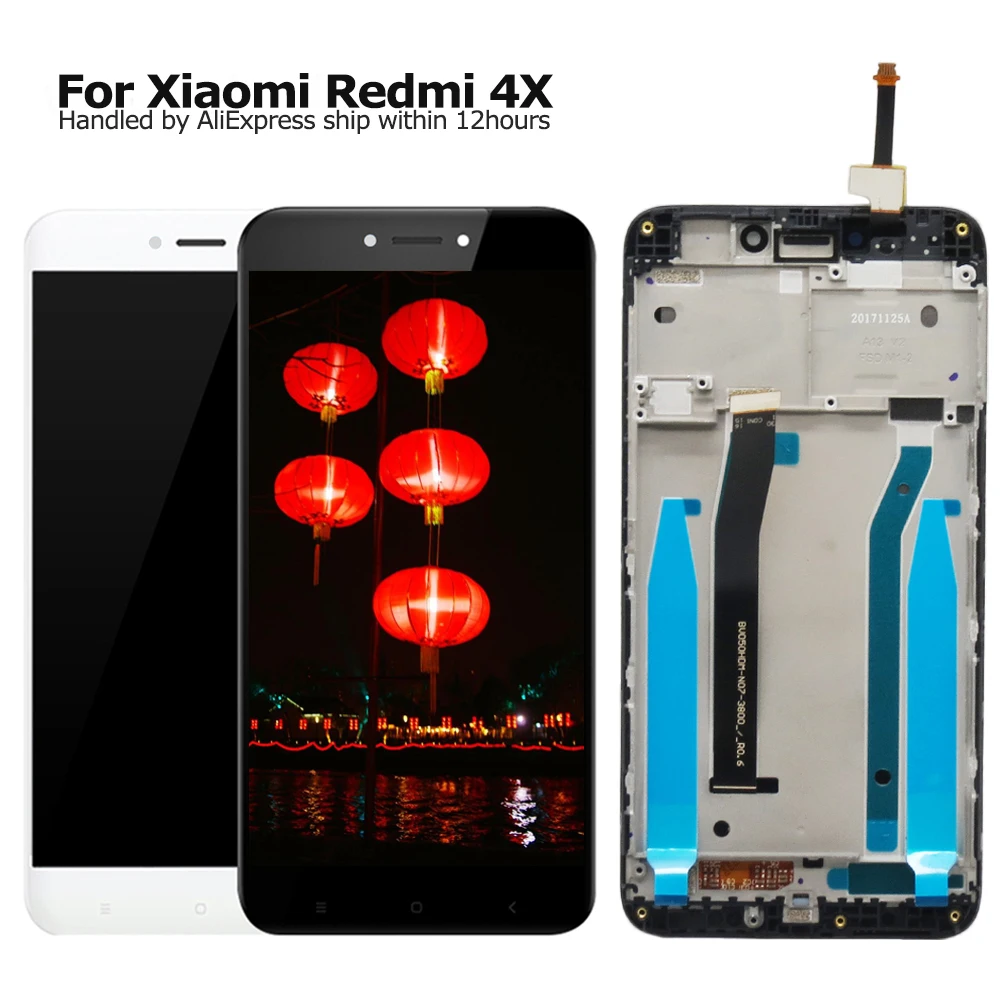 Дешево ЖК дисплей сборки с Рамки для Xiaomi Redmi 4x ЖК дисплей Дисплей + Сенсорный экран планшета Ассамблеи Замена