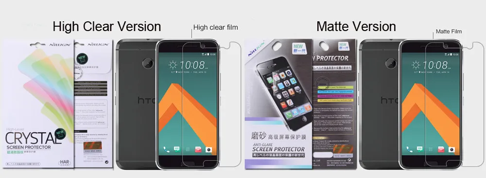 Супер прозрачная защитная пленка для htc 10 Nillkin прозрачная матовая защита экрана против отпечатков пальцев для htc 10 Lifestyle