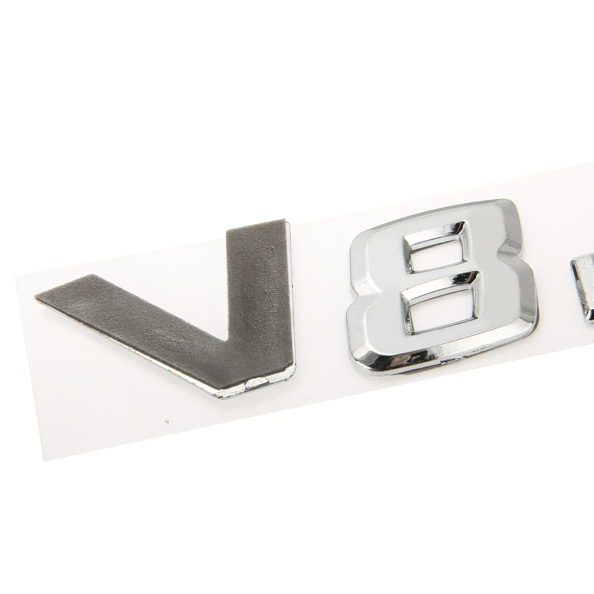 Mayitr 2pcs ABS Letter V8 Kompressor Side Fender Emblem Badge Sticker 6 3/4" x 1/2" For Mercedes